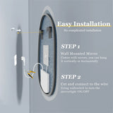 Lumina Frameless LED Bathroom Mirror – Touch Sensor, Dimmable Lighting & Anti-Fog Backlit Design