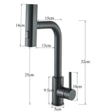 Modern Pull-Down Kitchen Faucet with 360° Swivel and Waterfall Spray Finish