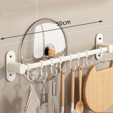 CookEase Kitchen Wall Rack – Multifunctional Organizer for Lids, Spatulas & Kitchen Utensils