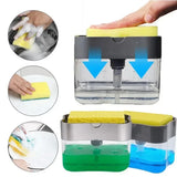 QuickSuds 2-in-1 Kitchen Soap Dispenser with Sponge Holder – Push-Top All-in-One Sink Organizer