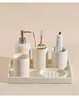 ZenTerra Wabi-Sabi Bathroom Set – European Natural Stone Accessories for Home & Hotel