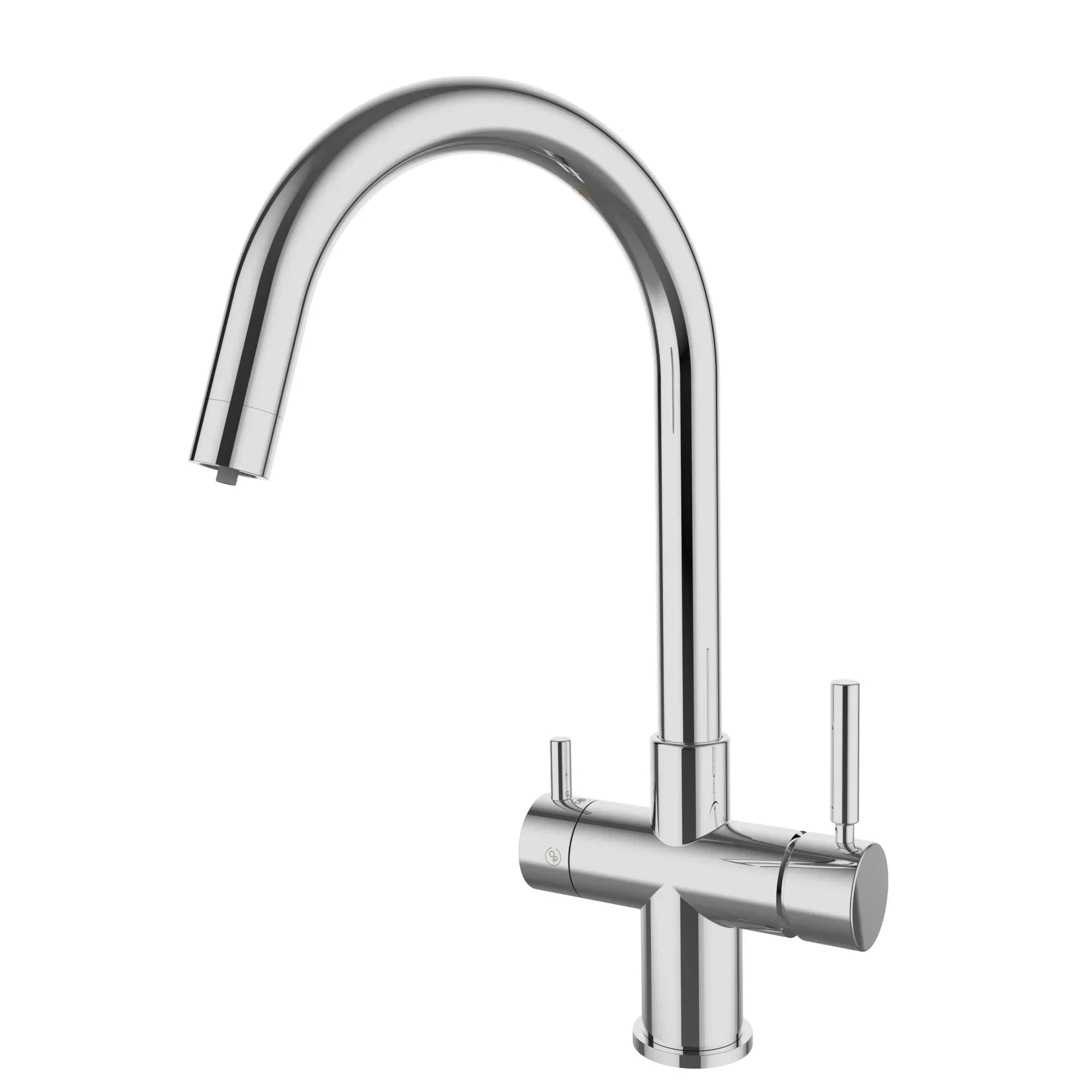 PureFlow Nexus 5-Way Kitchen Faucet – Solid Brass Chrome Sink faucet with Built-In Filtered Drinking Water System
