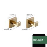 AeroSteel Brushed Stainless Steel Bathroom Hardware Set – Towel Bar, Toilet Paper Holder & Wall Hooks