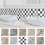 DecoMosaic 3D Peel-and-Stick Mosaic Wall Tiles – 10-Pack Waterproof PVC Stickers for Kitchen & Bathroom