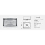 ForgeSquare Handmade Stainless Steel Kitchen Sink – Modern Square Design