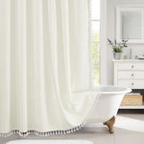 RustiCotton HeritagRustiCotton HeritageWeave Waterproof Shower Curtain – Thick Linen-Look Fabric, Rustic Vintage Beige, Hotel-Style Bathroom PrivacyWeave Waterproof Shower Curtain