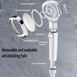 HydroFlex SquareForce High-Pressure Handheld Shower Head – 3 Modes, Water-Saving & Adjustable
