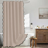 AquaScallop Luxury Shower Curtain – Waterproof Design with Elegant Scalloped Edge