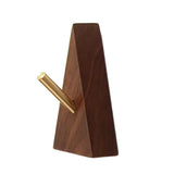 TriLuxe Triangular Wall Hook – Brass & Solid Wood | Key Holder, Coat Hook & Wall Decor