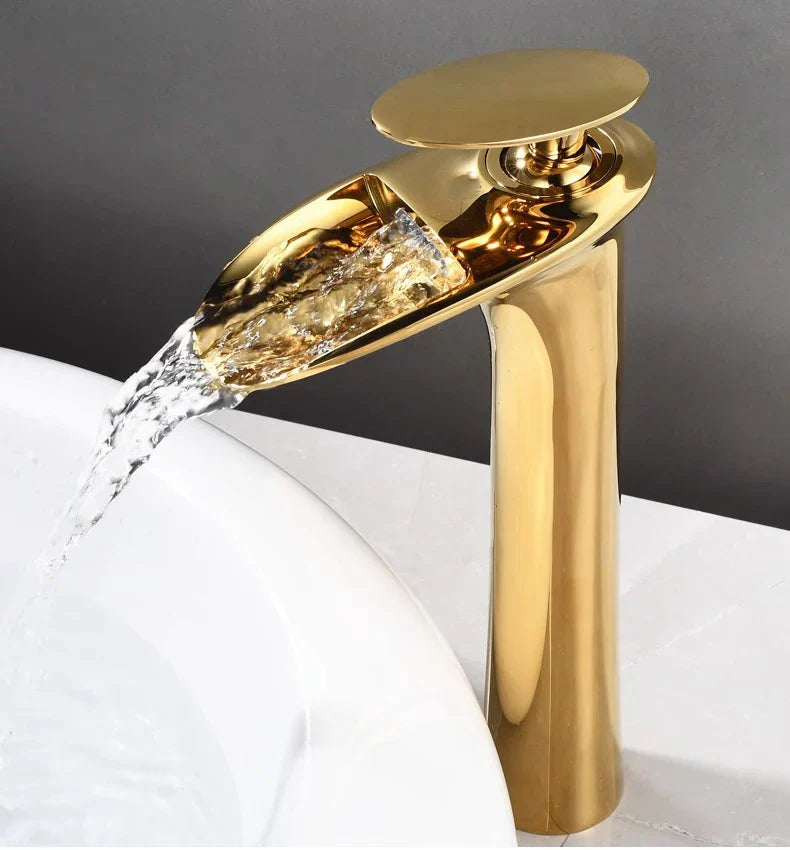 Modern White Waterfall Bathroom Sink Faucet – Single Handle Basin faucet
