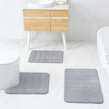 LuxSoft Memory Foam Bath Mat – Non-Slip  Water-Absorbent & Machine-Washable – Comfortable 3D Bathroom Rug