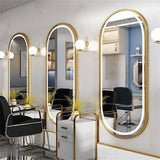Luvodi Luxury Oval LED Bathroom Mirror – Gold Aluminum Frame with Anti-Fog Function (32×20 in)