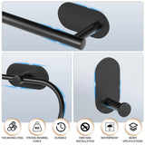 Stick & Style Self-Adhesive Stainless Steel Bathroom Accessory Set – No Drill, Modern & Durable