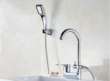 Multi-Function Brass Bathroom Sink Faucet with Single Handle Hot and Cold Mixer