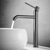 NoirÉlan Matte Black Luxury Bathroom Faucet – Solid Brass Single-Handle Sink faucet with Hot & Cold Control