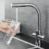 AquaPure 2-in-1 Filter Kitchen Faucet – Single Handle Mixer with Separate Filter Spout | Chrome & Matte Black