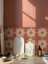 BohoTerracotta Self-Adhesive Tile Stickers – 10-Piece Vinyl Decals for Walls & Floors