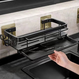 SinkPro Aluminum Self-Draining Kitchen Rack – No-Drill Sink Organizer