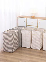 EcoFold Waterproof Cotton Laundry Hamper – Compact, Portable & Sustainable
