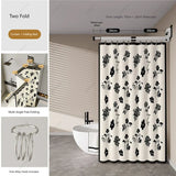 AquaExpand Retractable Suction Cup Shower Rod – Waterproof Bathroom Divider & Wall-Mounted Drying Rack