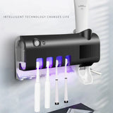 SolarBright UV Toothbrush Sanitizer & Automatic Toothpaste Dispenser – Solar Powered Wall-Mounted Sterilizer for a Cleaner, Healthier Bathroom