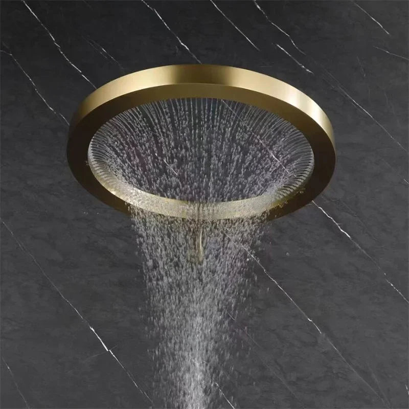 AquaSpa High-Pressure Rainfall Shower Head – Premium Stainless Steel Round Wall-Mounted Showerhead