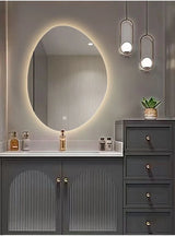 Lumora Irregular-Shaped LED Bathroom Mirror – Touchscreen Control & Smart Lighting