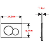 Aurelium Dual-Flush Toilet Push Plate – Gold Finish Wall Actuator Panel