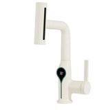AquaGlow SmartFalls Digital Waterfall Bathroom Faucet – LED Temperature Display, Lift Spout & Adjustable Spray, Hot & Cold Mixer