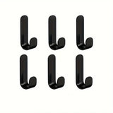 FlexiGrip 6-Pack Self-Adhesive J-Hooks – Strong Waterproof Hooks for Bathroom, Kitchen & Home