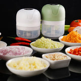 PowerChop Mini USB Electric Food Chopper – Cordless Garlic & Veggie Mincer (3.4 oz / 8.5 oz)