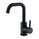 Contemporary Black Nickel Stainless Steel Bathroom Faucet with 360 Degree Swivel Spout and Single Lever Control