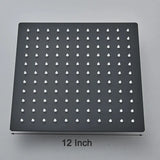 AeroLux MatteBlack Square Rain Shower – 360° Rotatable, Wall & Ceiling Mount