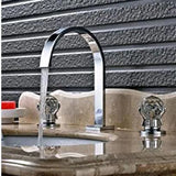 Aurevista Heritage 3-Hole Bathroom Faucet – Dual Handle Widespread Sink faucet in Solid Brass (Gold, Chrome, Brushed Nickel, Oil-Rubbed Bronze)