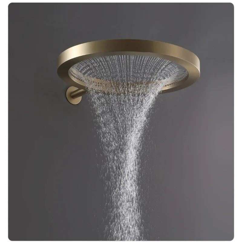 AquaSpa High-Pressure Rainfall Shower Head – Premium Stainless Steel Round Wall-Mounted Showerhead