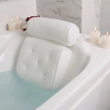 HydroComfort Luxury Bath Pillow – Neck, Head & Back Support with Non-Slip Suction Cups & Breathable Air Mesh