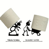 Cute Animal Toilet Paper Holder Organizer – Wall Mounted Tissue Hanger | Space Saving | Fun Bathroom Décor