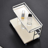 MetaRack Double-Tier Metal Storage Rack – Organizer for Kitchen, Bathroom & Office