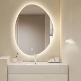 Lumora Irregular-Shaped LED Bathroom Mirror – Touchscreen Control & Smart Lighting