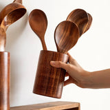 EcoWood – Luxury Wooden Cookware Set with Storage Bucket