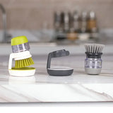 CleanFlow TapPure Kitchen Sink Brush Set – Soap Dispensing Dish Brush with Holder & Eco-Friendly Faucet Filter Attachment