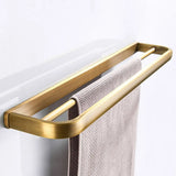 RegalBrass Vintage Antique Brass Bathroom Hardware Set – 5-Piece Wall-Mounted Bath Accessory Collection with Toilet Brush Holder
