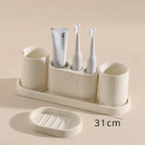 ZenTerra Wabi-Sabi Bathroom Set – European Natural Stone Accessories for Home & Hotel