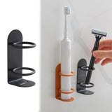 GripMount No-Drill Wall Toothbrush & Razor Holder – Self-Adhesive Bathroom Organizer Rack