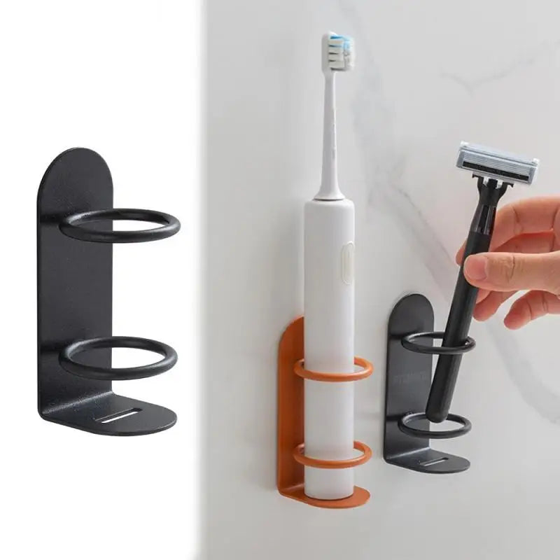 IronGrip No-Drill Toothbrush & Razor Wall Holder – Heavy-Duty Steel Bathroom Organizer