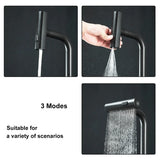 SteelFlex Gun Gray Pull-Out Kitchen Faucet – 6 Spray Functions | 360° Rotation | Warm & Cold | 304 Stainless Steel
