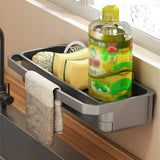SinkMate Kitchen Sink Organizer – ABS Plastic Sponge & Draining Rack