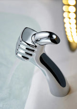 AquaFalls Solo BrassCascade – Solid Brass Waterfall Bathroom Faucet | Luxury Single-Handle Vanity faucet
