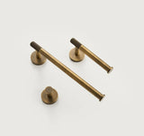 Antique Bronze Knurled Brass Bathroom Hardware Set – Towel Rack, Toilet Paper Holder & Wall Hooks | Vintage Luxury | Durable Metal