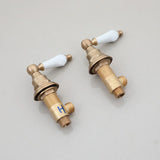 AquaVintage 3-Hole Waterfall Bathroom Faucet – Classic Antique Brass Style